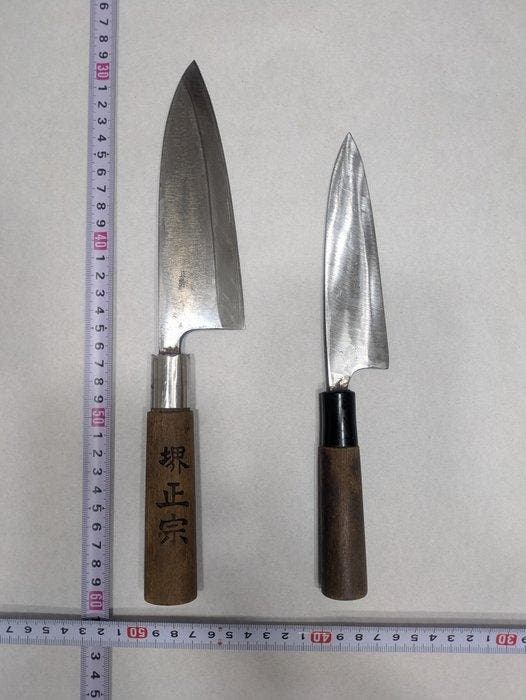 Keukenmes - Staal, Hout - Japan - Traditionele Japanse, Antiek en Kunst, Antiek | Keukengerei