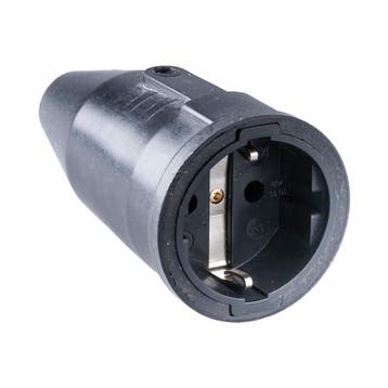 Heavy Duty Rubber Connector Plug 16A 250V Met Aarde - 104460, Verzenden