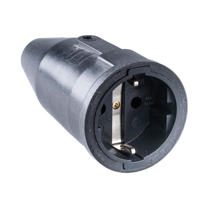Heavy Duty Rubber Connector Plug 16A 250V Met Aarde - 104460, Bricolage & Construction, Électricité & Câbles, Envoi