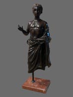 Sculpture, The Young Philosopher - 51 cm - Bronze, Marbre