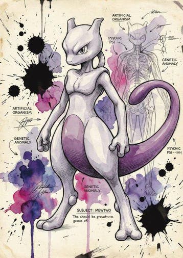 ANDSAL - Mewtwo & Rayquaza Da Vinci Color Project Pokémon, Nieuw
