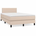 vidaXL Boxspring met matras kunstleer cappuccinokleurig, Verzenden, Nieuw