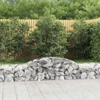 vidaXL Schanskorven 2 st gewelfd 300x50x40/60 cm, Tuin en Terras, Bloempotten, Verzenden, Nieuw