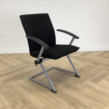 Grammer Office design vergaderstoel,  zwart - grijs, Huis en Inrichting, Stoelen, Gebruikt, Zwart, Eén