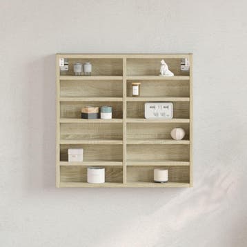 vidaXL Vitrinekast 60x8,5x58 cm bewerkt hout sonoma, Verzenden