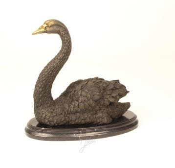 Beeld, Exclusief sculptuur van een zwaan 32.5 cm / 6.2 kg kg