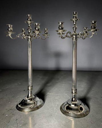 Kandelaar - Set XL High-End Kandelaars - 75 cm - Metaal,, Antiek en Kunst