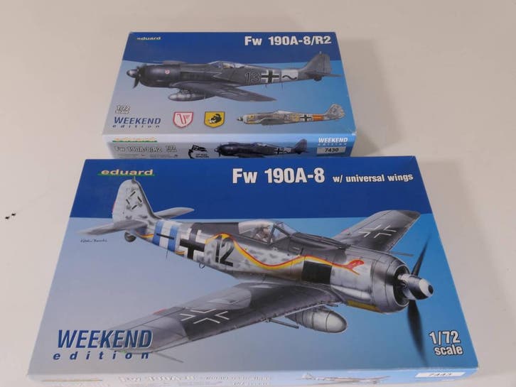 Schaal 1:72 Set van 2 bouwpakketten Eduard 7430 - Eduard..., Hobby en Vrije tijd, Modelbouw | Vliegtuigen en Helikopters, Gebruikt
