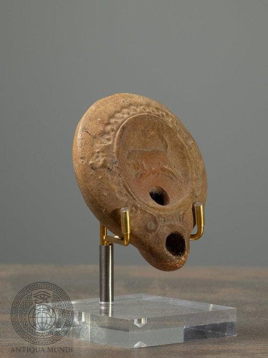 Période impériale romaine Terre cuite Lampe à huile -, Antiek en Kunst, Antiek | Overige Antiek