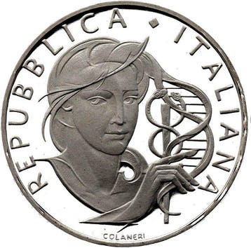 Italië. 500 Lire 1989  Fight against Cancer Proof (Zonder