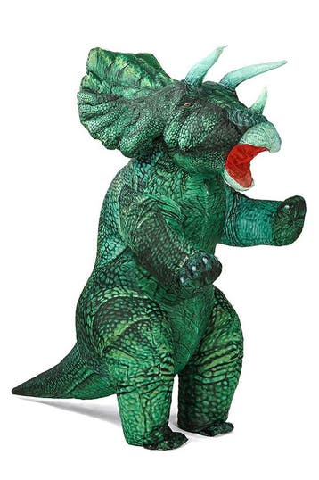 KIMU® Opblaas Kostuum Triceratops Groen Opblaasbaar Pak Dino, Kleding | Heren, Ophalen of Verzenden, Nieuw