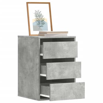 vidaXL Ladekast 40x41x58 cm bewerkt hout betongrijs, Verzenden, Nieuw