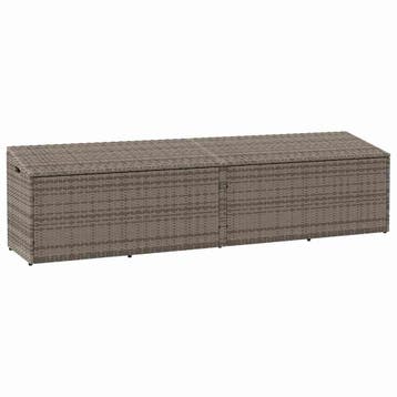 vidaXL Tuinbox 220x50x58 cm poly rattan grijs, Verzenden, Nieuw