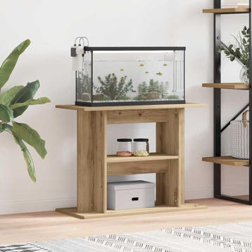 vidaXL Aquariumstandaard Artisan Eikenhout 80x35x60 cm, Verzenden