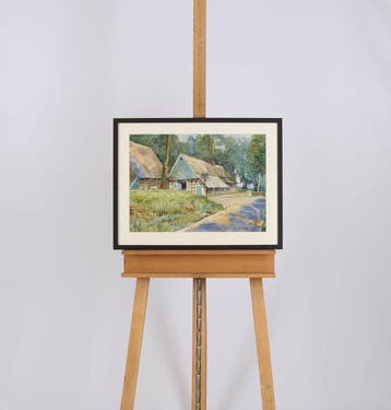Wil Eggen (1935) - Boerderij aan pad