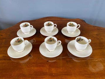Wedgwood - Service à café (6) - Conway - Porcelaine -
