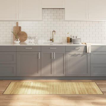 vidaXL Vloerkleed rechthoekig 70x200 cm bamboe lichtnaturel, Verzenden