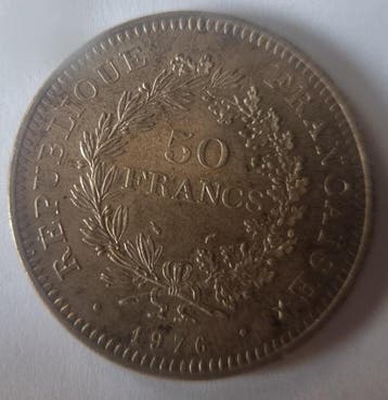 Frankrijk. Ve République. 50 Francs 1976 Hercule (Zonder