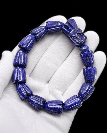 Boeddhistische Drakenarmband van natuurlijk lapis lazuli -, Verzamelen