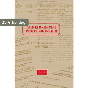 Arbeidsrecht procesdossier 9789069165684 A.P.J.M. Verbeek, Verzenden, A.P.J.M. Verbeek
