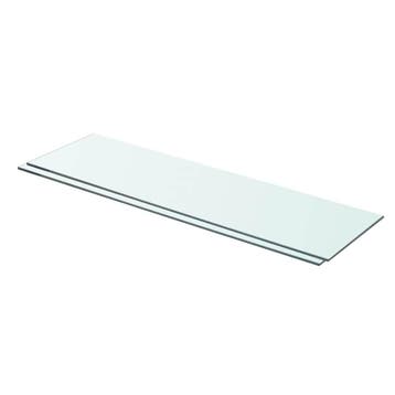 vidaXL Schappen 2 st 70x20 cm glas transparant, Verzenden, Nieuw