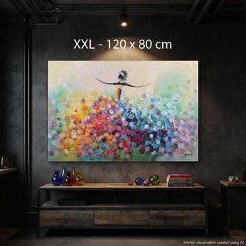 Monika Spiewak - Mrs. Spring - Oil Painting Stretched On The