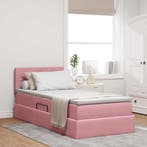 vidaXL Opbergbed met matras met hoofdeinde Roze 90 x 200 cm, Verzenden