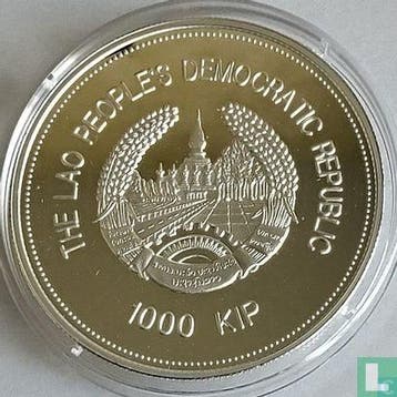 Laos 1000 kip 1997 (PROOF) Long-horned saola, Verzenden, Losse munt