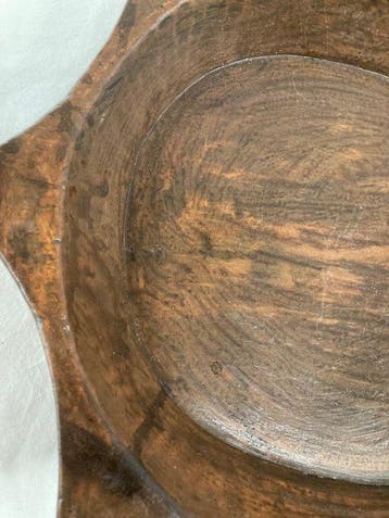 Grote houten schaal, India, Rajasthan, 20e eeuw - Hout -