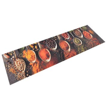 vidaXL Keukenmat wasbaar lepel- en kruidenprint 45x150 cm, Verzenden