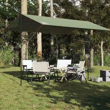 vidaXL Kampeerluifel waterdicht 400x294 cm groen, Verzenden
