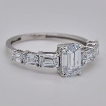 Zonder minimumprijs - Ring - 14 karaat Witgoud - 2.07ct. tw., Nieuw
