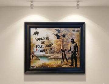 Laurence Lexx (1969) - Paradise or Pollution - Street Art -