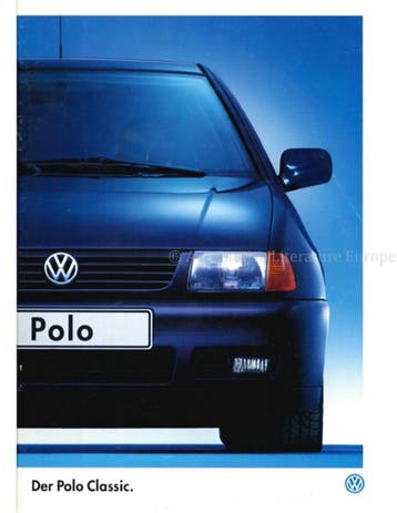 1999 VOLKSWAGEN POLO CLASSIC BROCHURE DUITS, Ophalen of Verzenden
