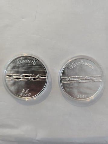 Letland. 2 1/2 Euro 2017 Eduards Veidembaums Proof (Zonder