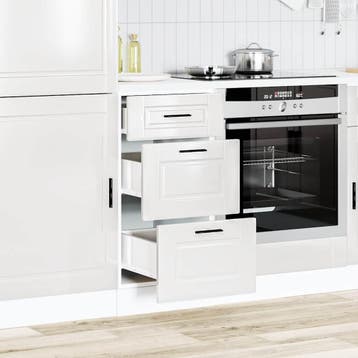vidaXL Onderkast Porto Hoogglans Wit Bewerkt Hout, Huis en Inrichting, Verzenden, Nieuw