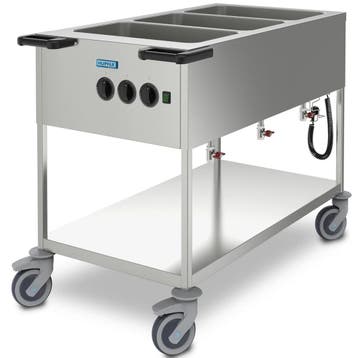 Bain-Marie Wagen | Elektrisch | 3x 1/1 GN |  90°C | 2.1kW, Verzenden