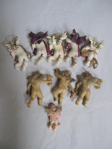 Italy - Kerstboomversiering (9) - Handbeschilderde vintage, Nieuw