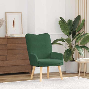 vidaXL Fauteuil Jungle Groen 63 x 67 x 94 cm Stof, Huis en Inrichting, Verzenden, Nieuw