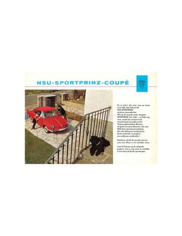 1963 NSU SPORT-PRINZ COUPÉ BROCHURE NEDERLANDS