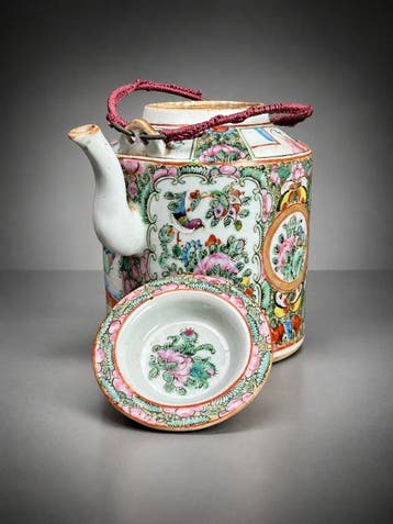 Theepot - Porselein - kanton