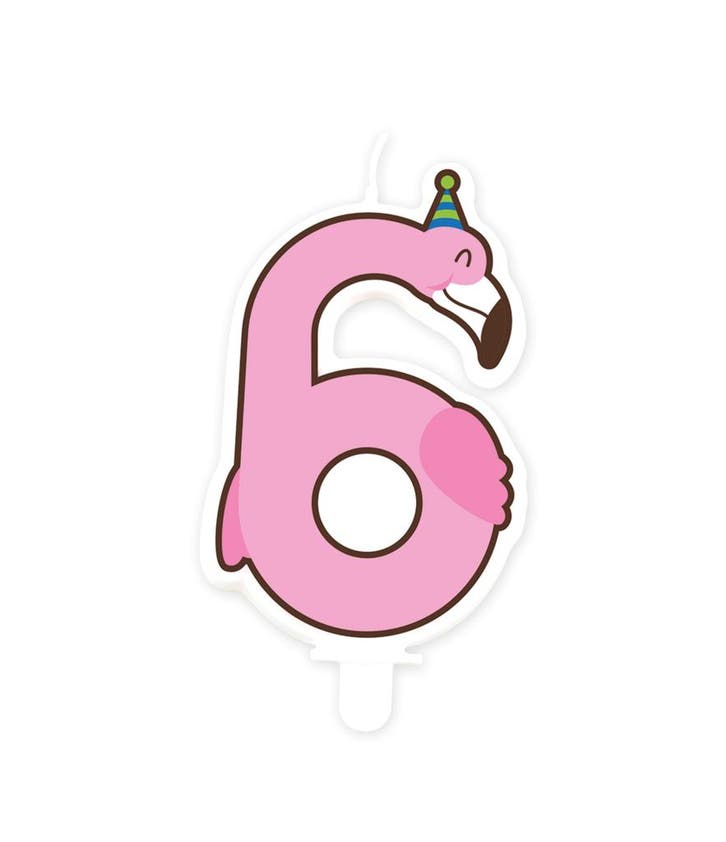 Flamingo Kaars 6 Jaar, Hobby & Loisirs créatifs, Articles de fête, Envoi