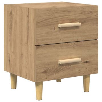 vidaXL Bedkast Artisan Eiken 40 x 35 x 47.5cm Bewerkt hout, Verzenden, Nieuw