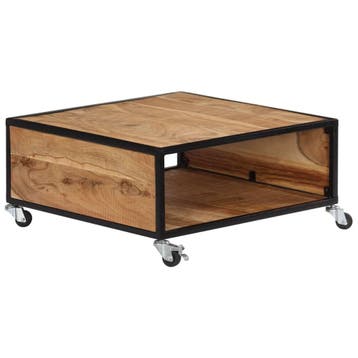 vidaXL Salontafel 70x70x32 cm massief acaciahout, Verzenden, Nieuw