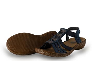 Rieker Sandalen in maat 38 Blauw, Sandalen of Muiltjes, Zo goed als nieuw, Rieker, Verzenden