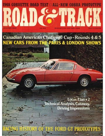 1968 ROAD AND TRACK MAGAZINE JANUARI ENGELS