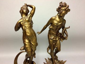 Beeldje - Zinklegering, Antiek en Kunst