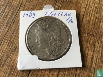 Verenigde Staten 1 dollar 1889 (zilver - zonder letter), Verzenden, Losse munt, Goud
