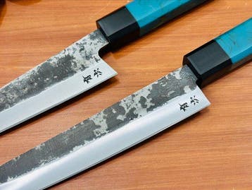 Keukenmes - Kiritsuke en Santoku - Met de hand vervaardigde