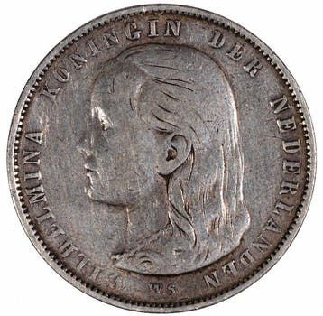 Nederland. Wilhelmina. 1 Gersh 1892 (Zonder minimumprijs)